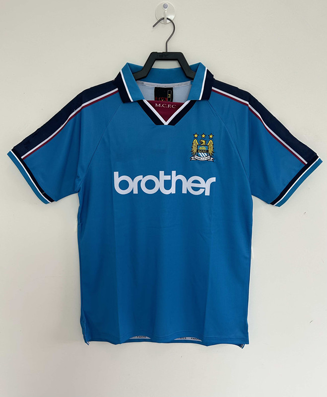 9798 season Manchester City Home retro Fan version