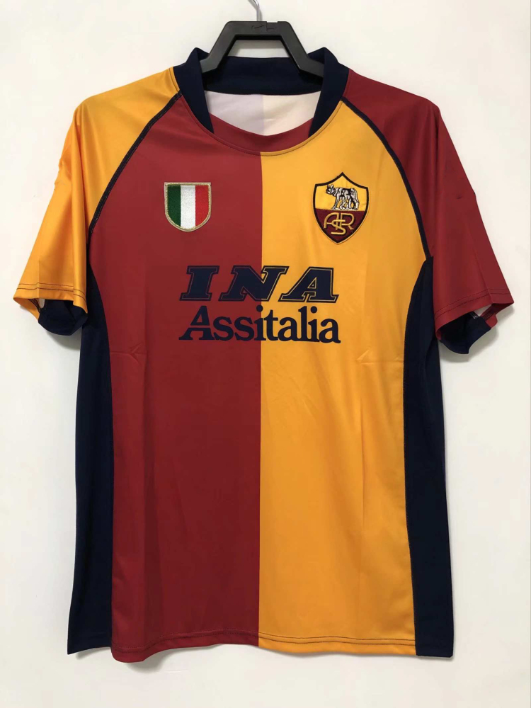 01 season Roma home retro  Fan version