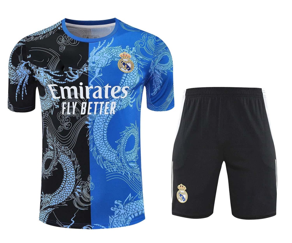 2526 season Real Madrid CF Training clothes suit Short sleeve Fan version