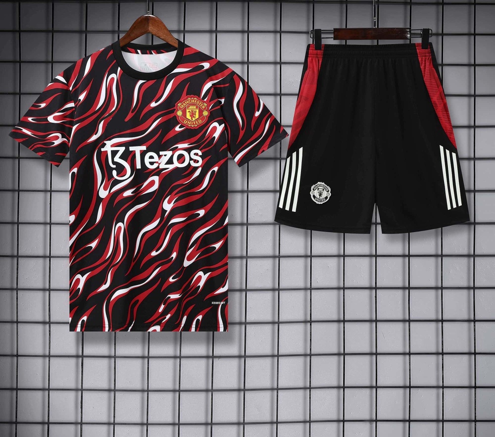 2526 season Manchester United F.C. Training clothes suit Short sleeve Fan version