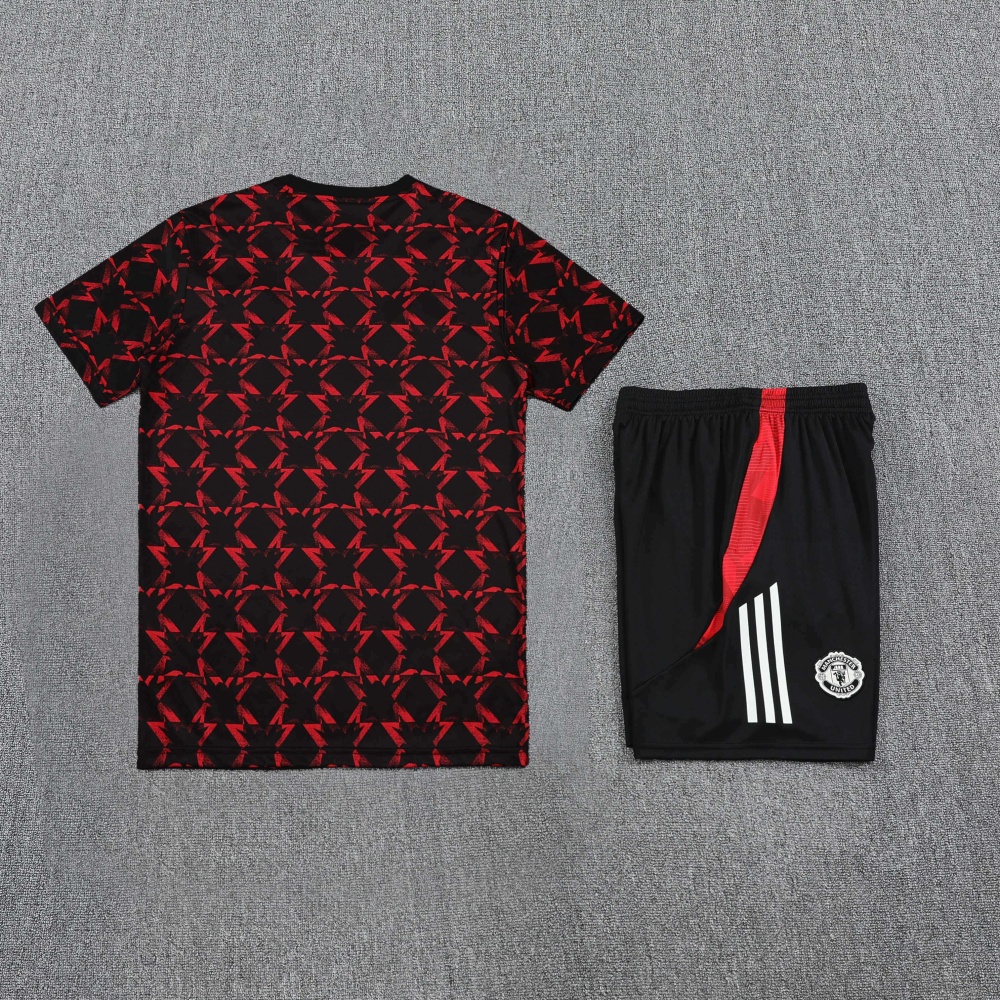 2526 season Manchester United F.C. Training clothes suit Short sleeve Fan version