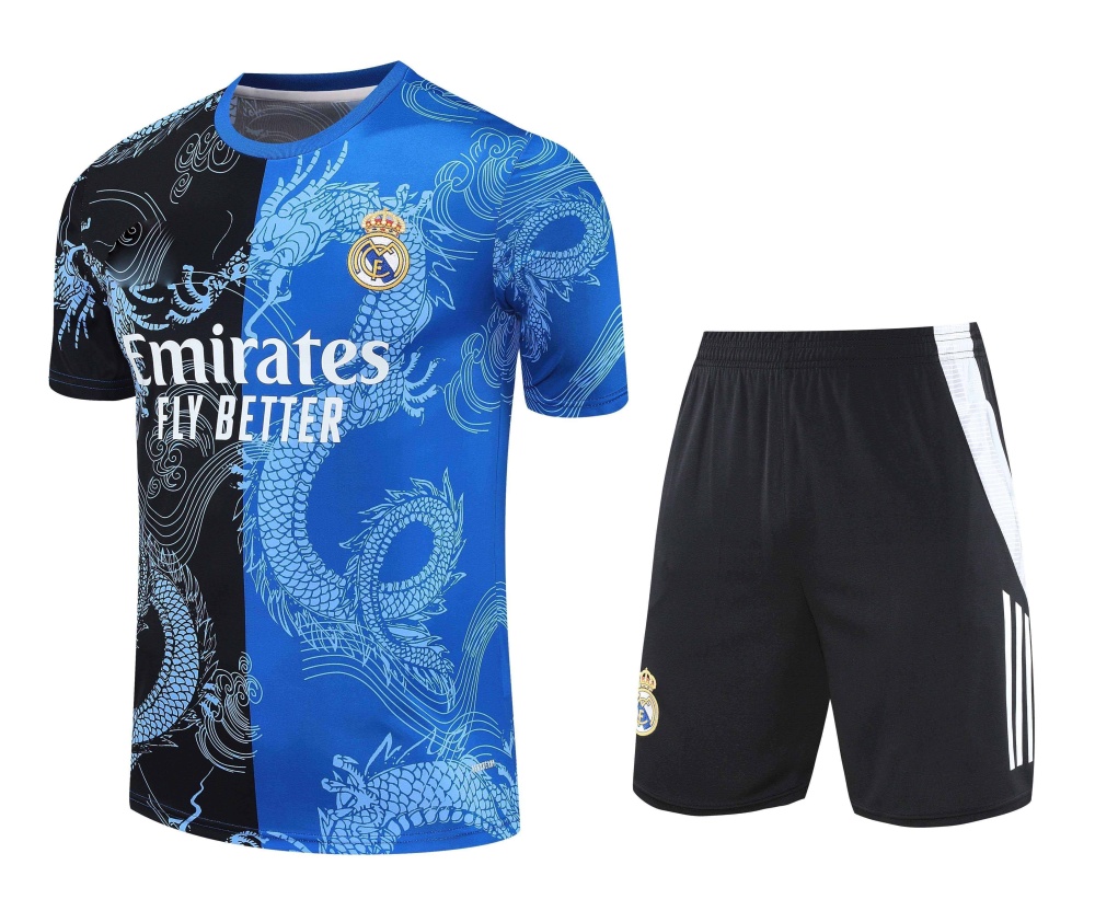 2526 season Real Madrid CF Training clothes suit Short sleeve Fan version