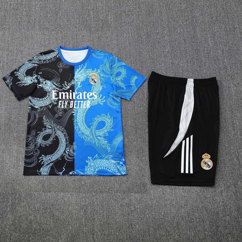 2526 season Real Madrid CF Training clothes suit Short sleeve Fan version