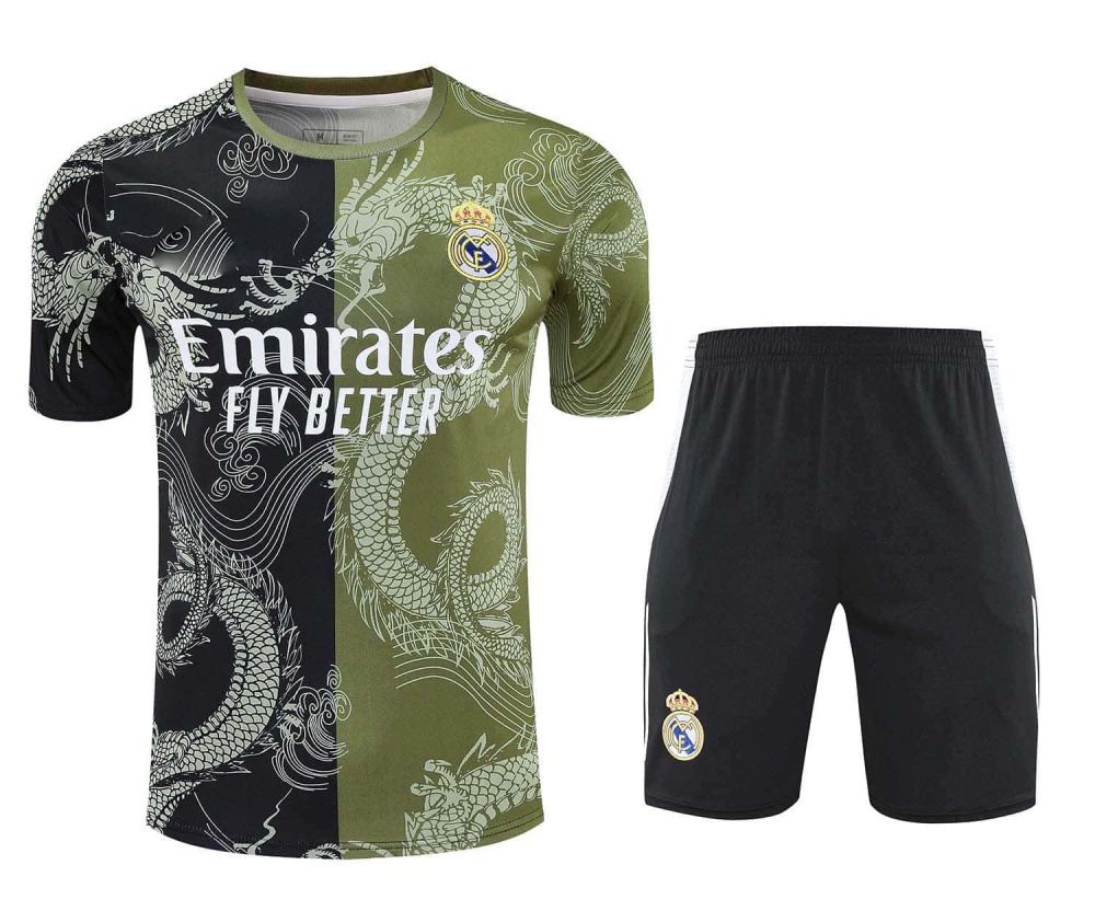2526 season Real Madrid CF Training clothes suit Short sleeve Fan version