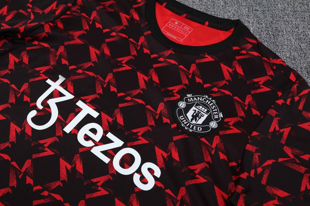 2526 season Manchester United F.C. Training clothes suit Short sleeve Fan version