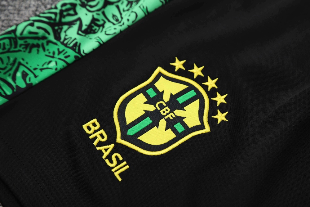 2526 Brazil Jesus Training clothes suit Short sleeve Fan version