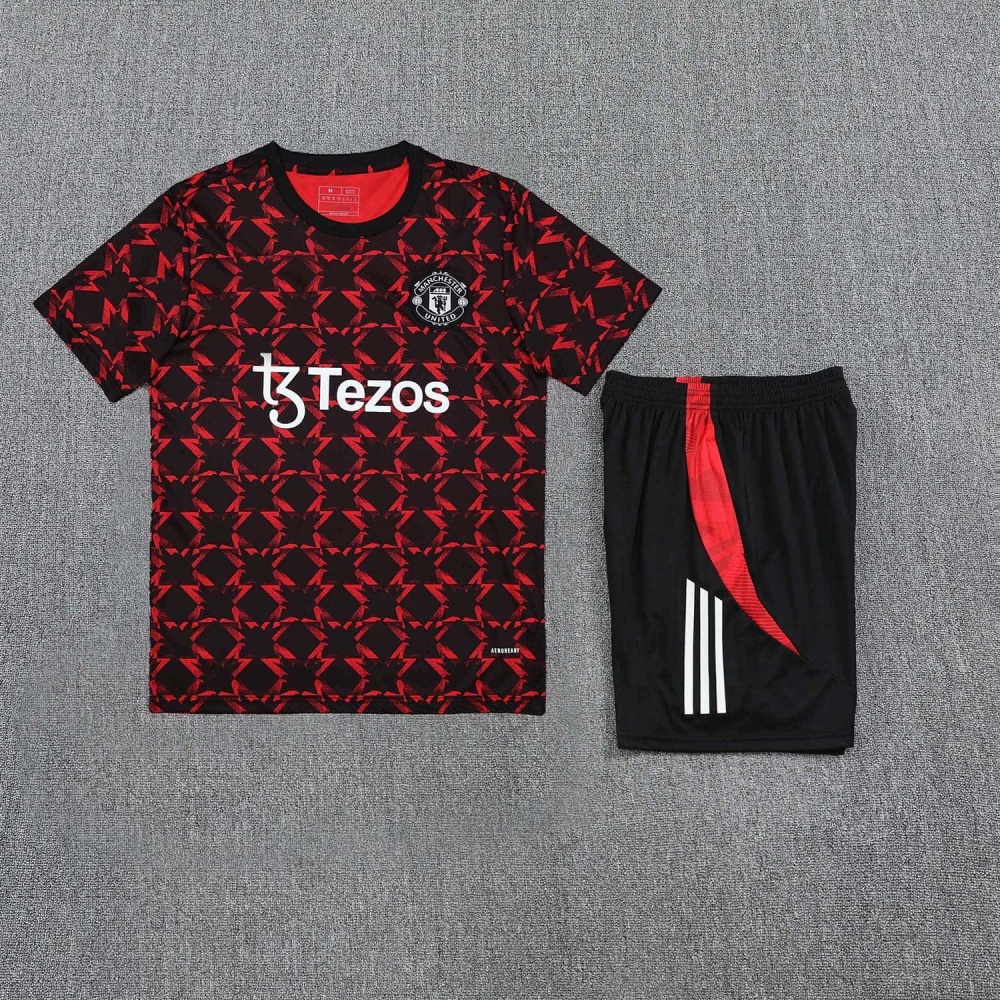 2526 season Manchester United F.C. Training clothes suit Short sleeve Fan version