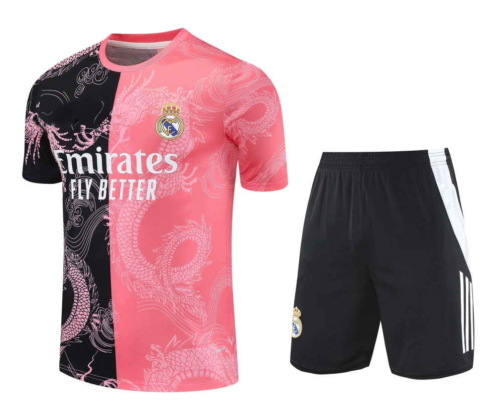 2526 season Real Madrid CF Training clothes suit Short sleeve Fan version