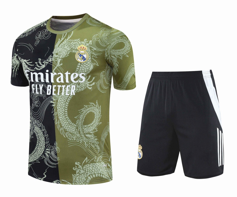 2526 season Real Madrid CF Training clothes suit Short sleeve Fan version