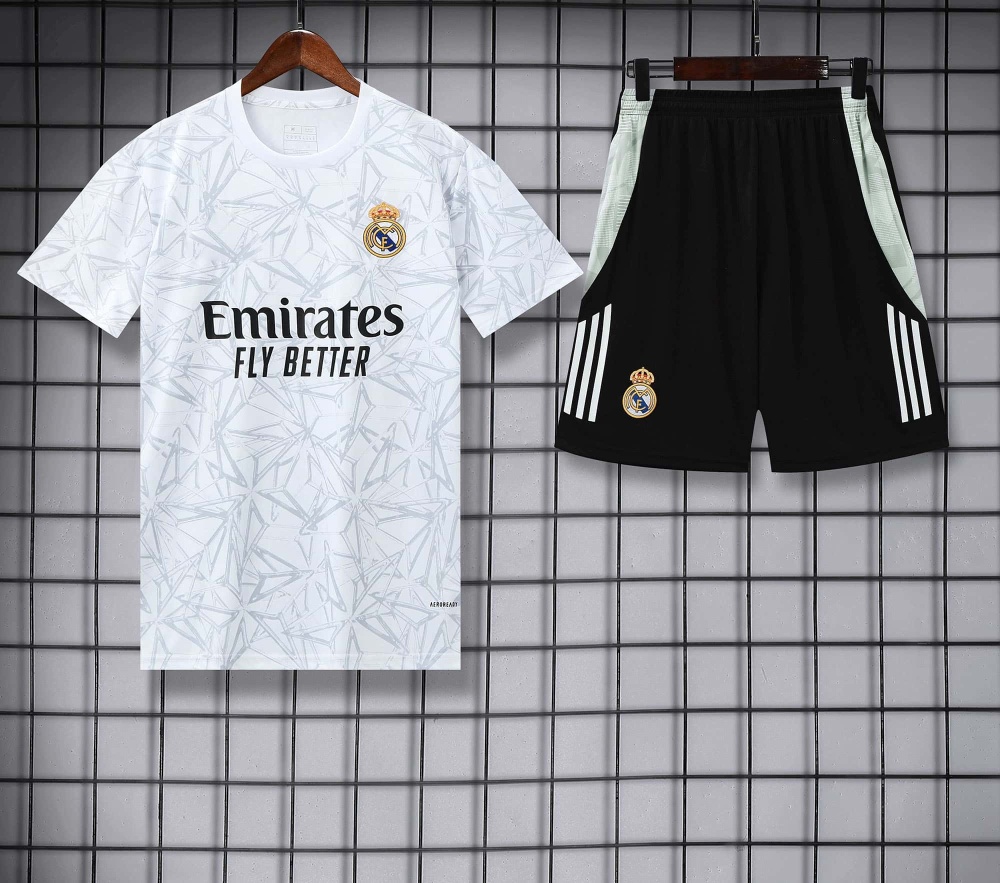 2526 season Real Madrid CF Training clothes suit Short sleeve Fan version