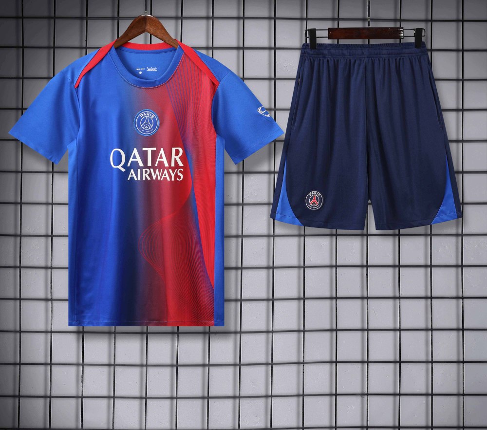 2526 season Paris Saint-Germain F.C. Training clothes suit Short sleeve Fan version
