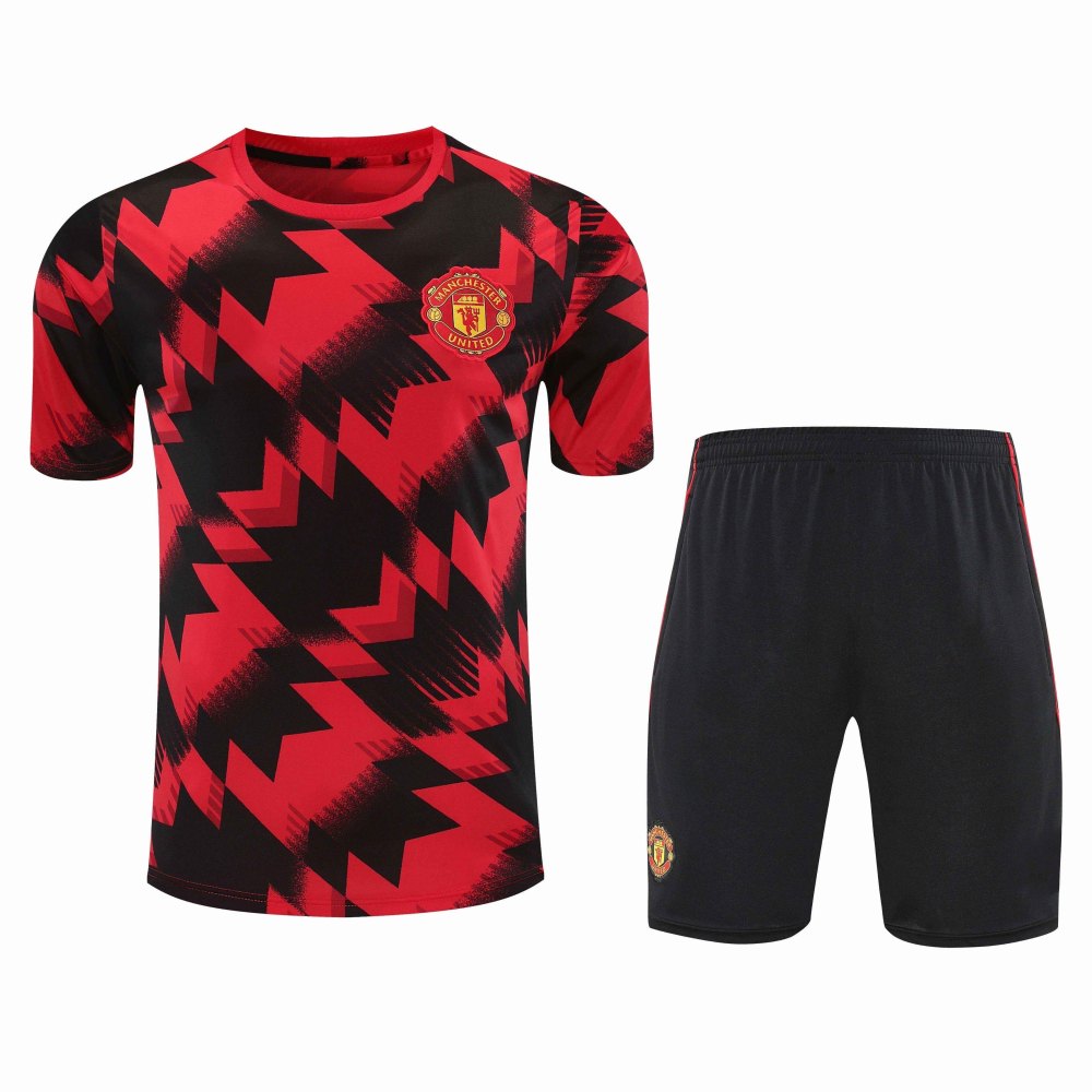 2526 season Manchester United F.C. Training clothes suit Short sleeve Fan version