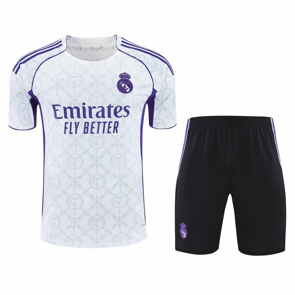 2526 season Real Madrid CF Training clothes suit Short sleeve Fan version