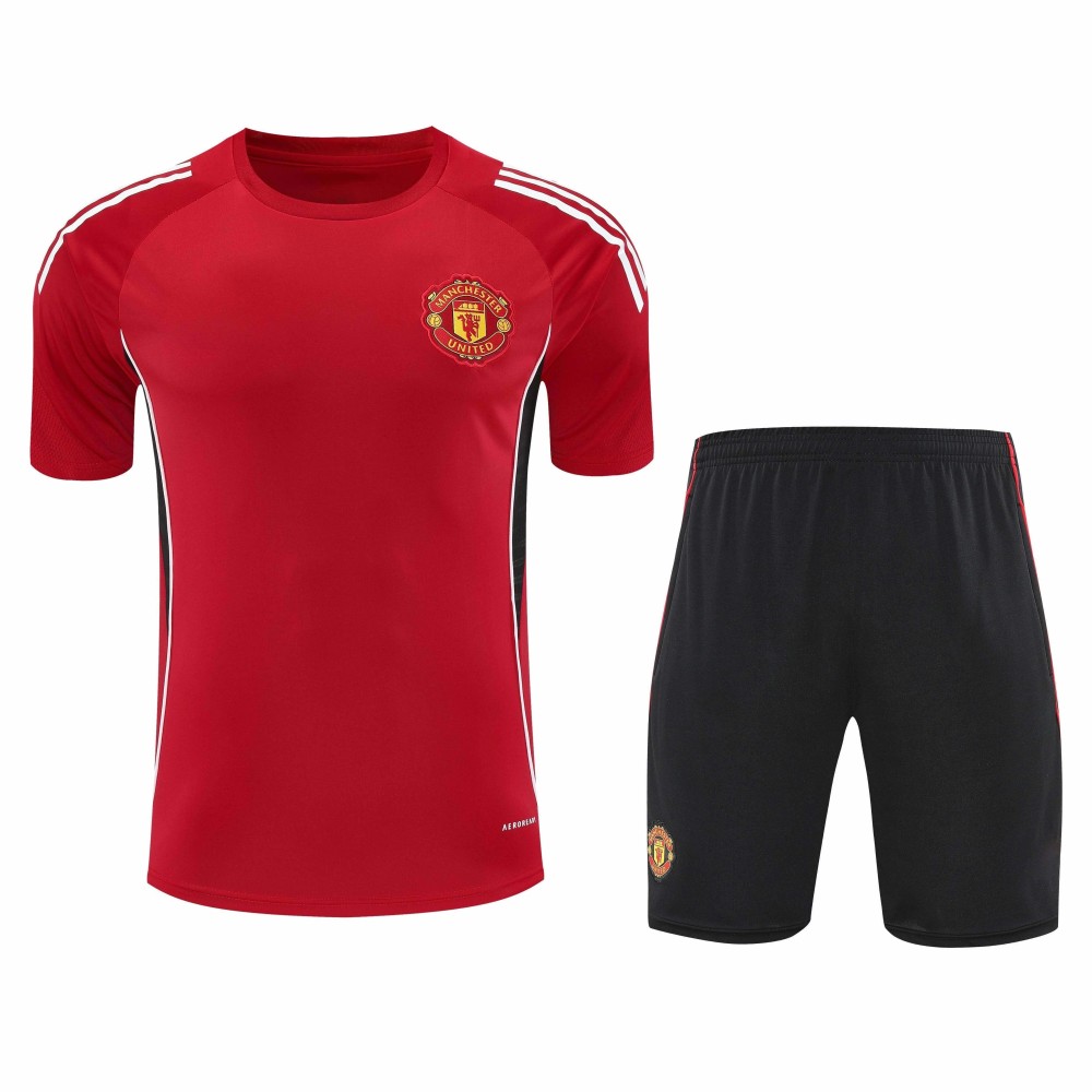 2526 season Manchester United F.C. Training clothes suit Short sleeve Fan version