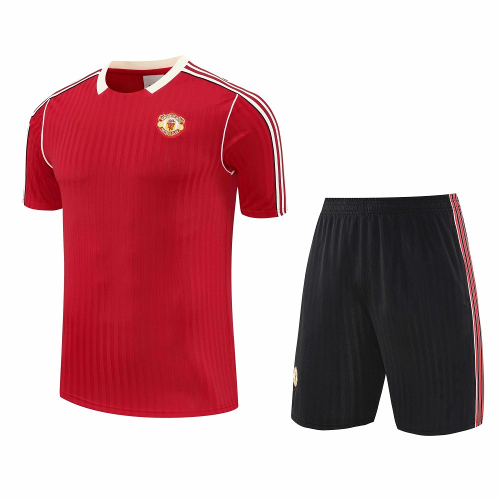 2526 season Manchester United F.C. Training clothes suit Short sleeve Fan version