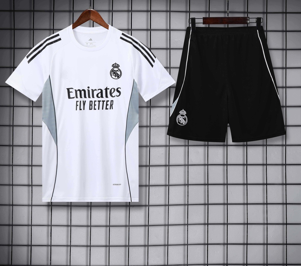 2526 season Real Madrid CF Training clothes suit Short sleeve Fan version