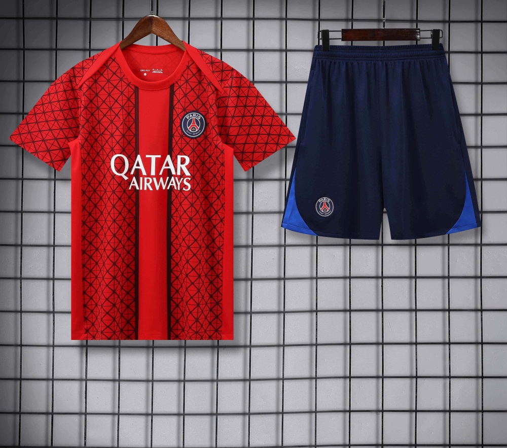 2526 season Paris Saint-Germain F.C. Training clothes suit Short sleeve Fan version