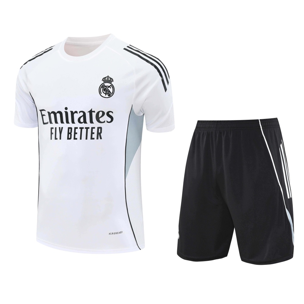 2526 season Real Madrid CF Training clothes suit Short sleeve Fan version