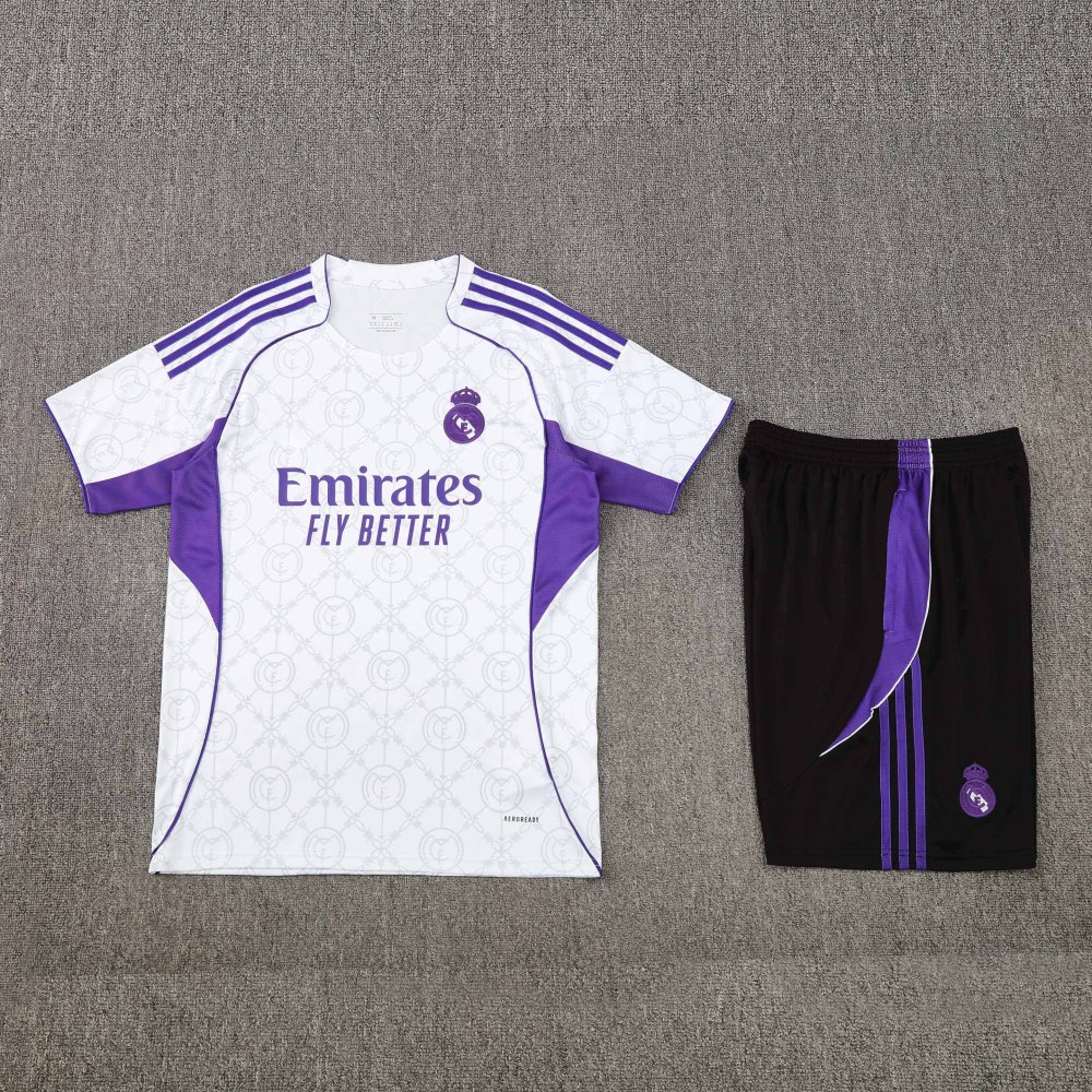2526 season Real Madrid CF Training clothes suit Short sleeve Fan version