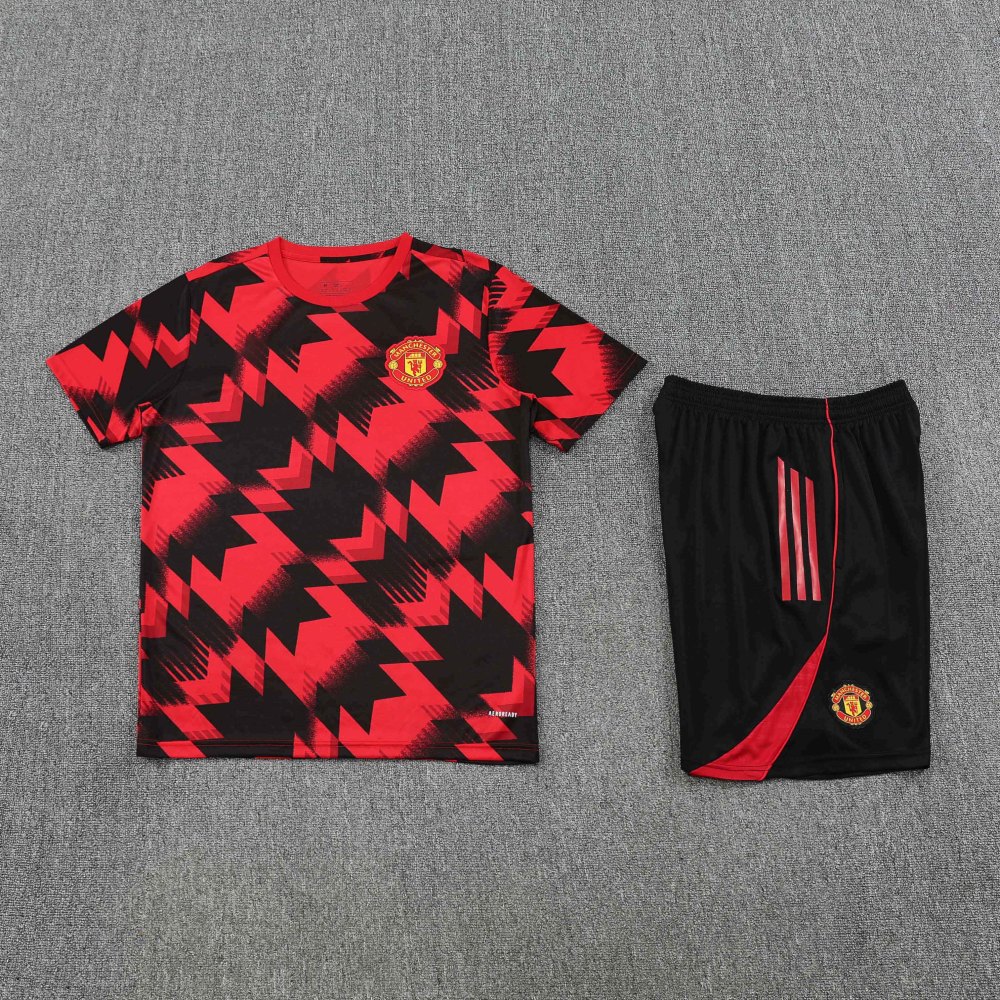 2526 season Manchester United F.C. Training clothes suit Short sleeve Fan version