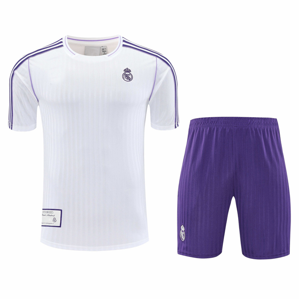 2526 season Real Madrid CF Training clothes suit Short sleeve Fan version