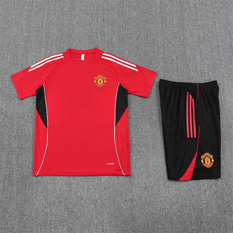 2526 season Manchester United F.C. Training clothes suit Short sleeve Fan version