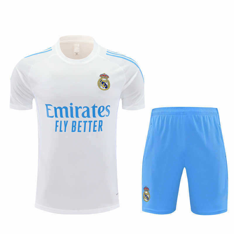 2526 season Real Madrid CF Training clothes suit Short sleeve Fan version