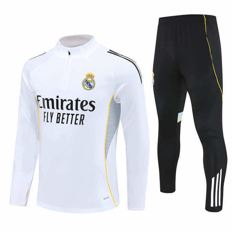 2526 season Real Madrid CF Half zip training suit set