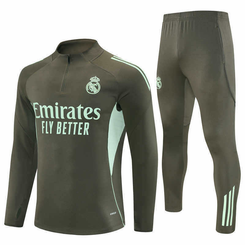 2526 season Real Madrid CF Half zip training suit set