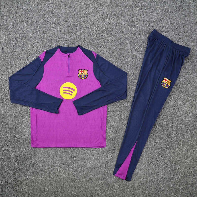2526 season FC Barcelona / Barça Half zip training suit set