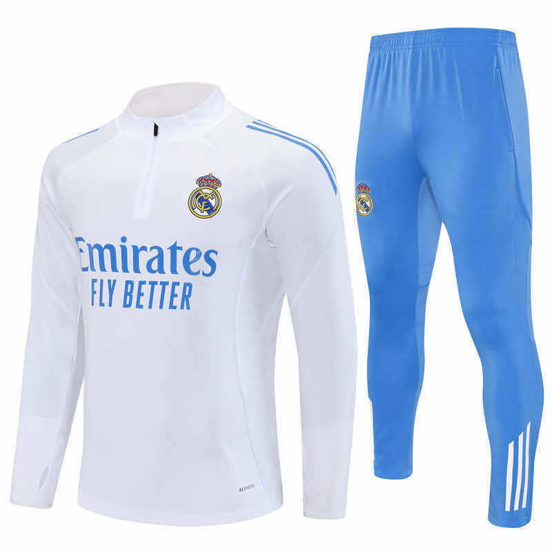 2526 season Real Madrid CF Half zip training suit set