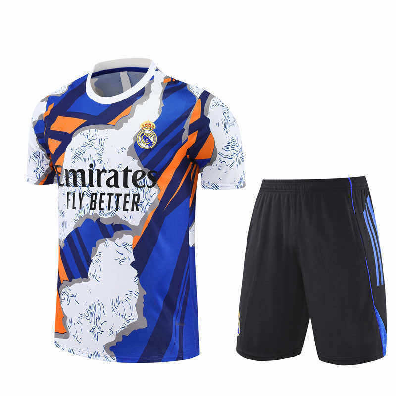 2526 season Real Madrid CF Training clothes suit Short sleeve Fan version