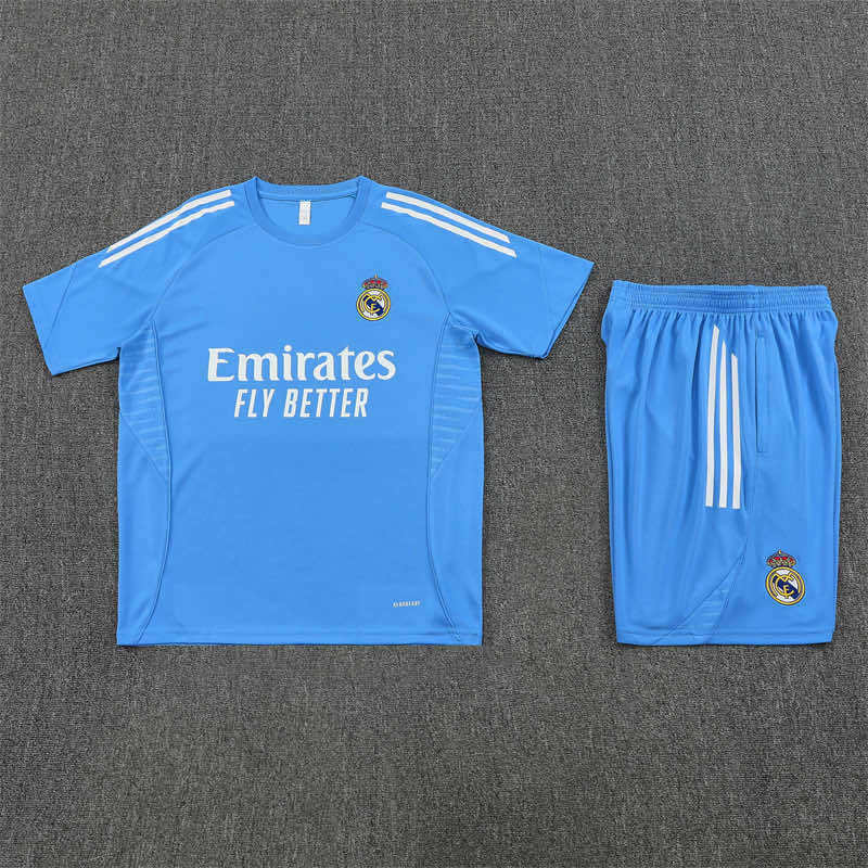 2526 season Real Madrid CF Training clothes suit Short sleeve Fan version