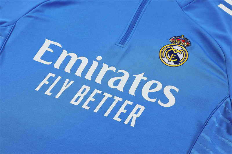 2526 season Real Madrid CF Half zip training suit set