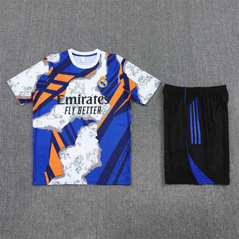 2526 season Real Madrid CF Training clothes suit Short sleeve Fan version