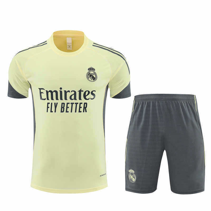 2526 season Real Madrid CF Training clothes suit Short sleeve Fan version