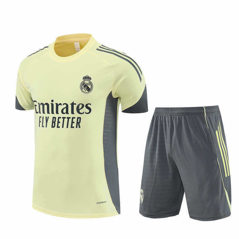 2526 season Real Madrid CF Training clothes suit Short sleeve Fan version