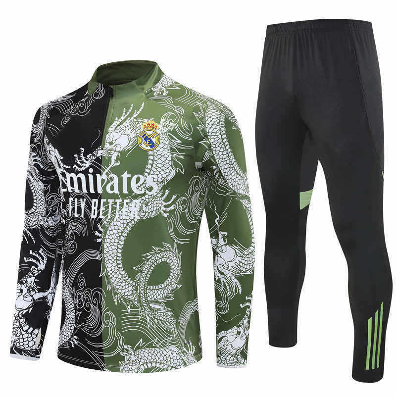 2526 season Real Madrid CF Half zip training suit set