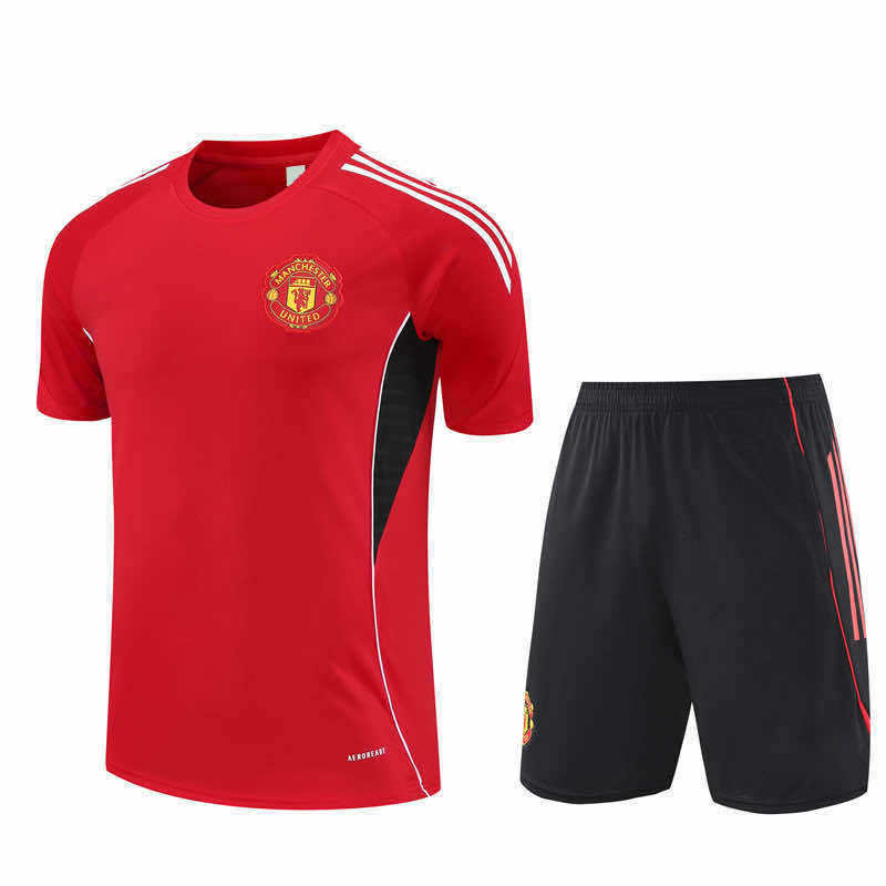 2526 season Manchester United F.C. Training clothes suit Short sleeve Fan version