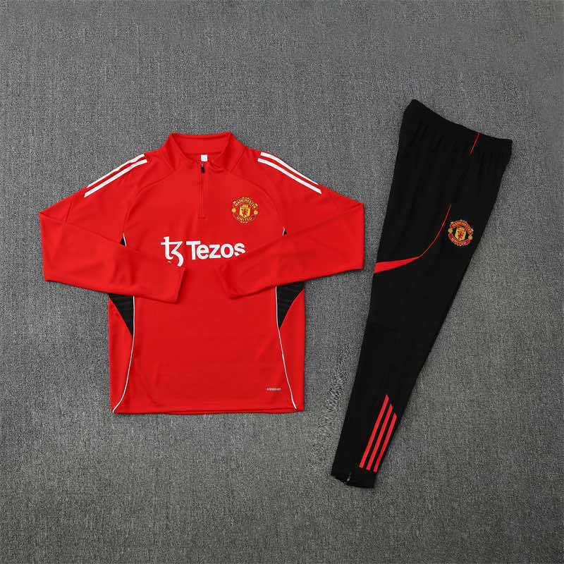 2526 season Manchester United F.C.  Half zip training suit set