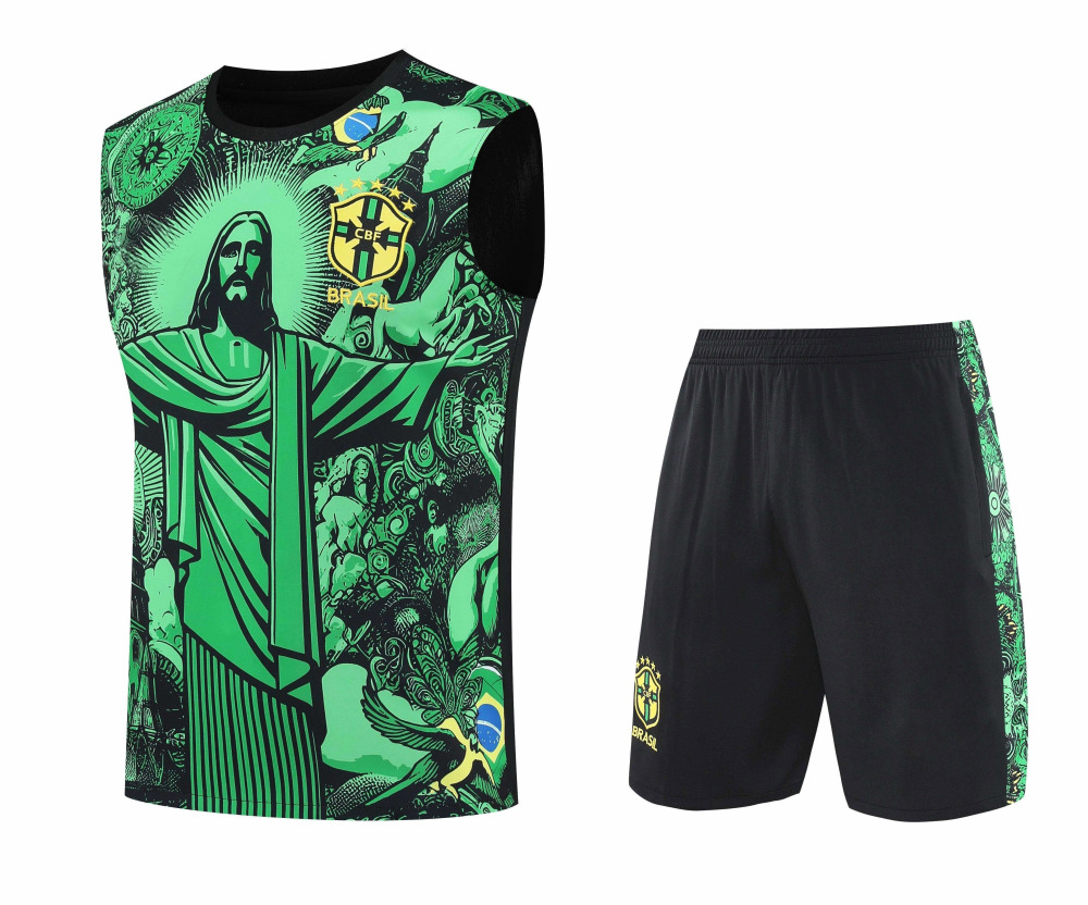 2526 season Brazil Jesus Training clothes suit vest Fan version