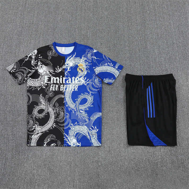 2526 season Real Madrid CF Training clothes suit Short sleeve Fan version