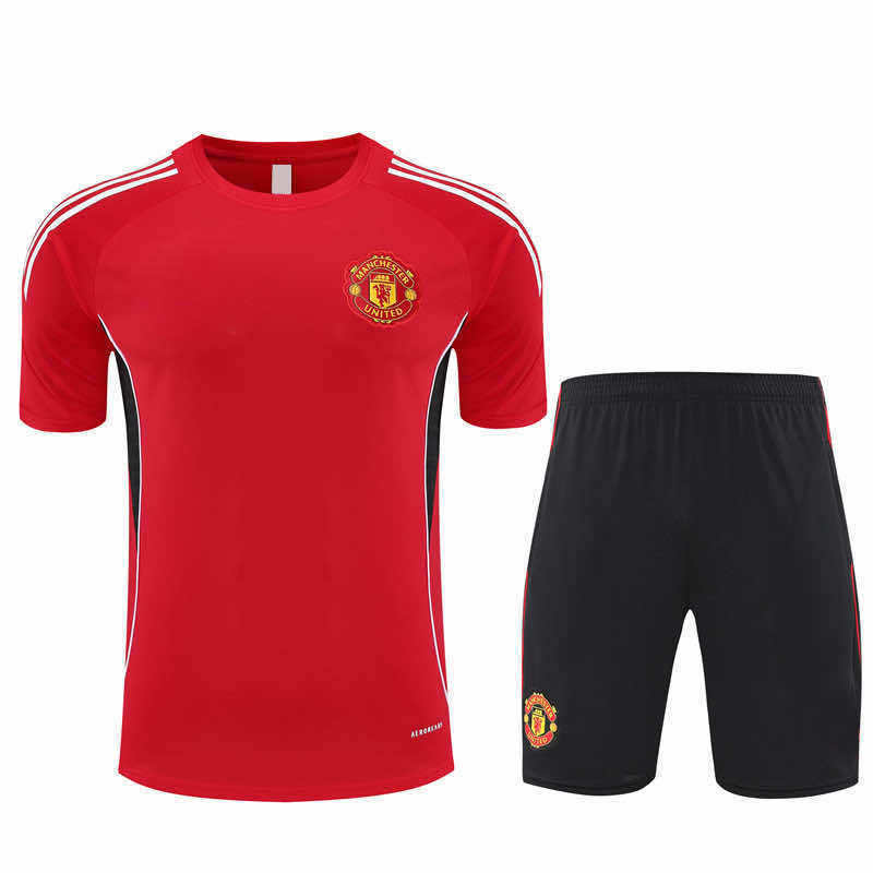 2526 season Manchester United F.C. Training clothes suit Short sleeve Fan version
