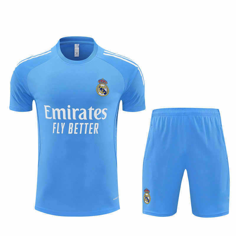 2526 season Real Madrid CF Training clothes suit Short sleeve Fan version