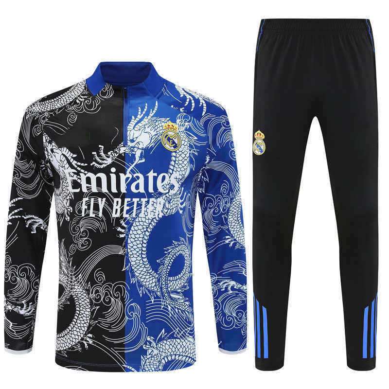 2526 season Real Madrid CF Half zip training suit set