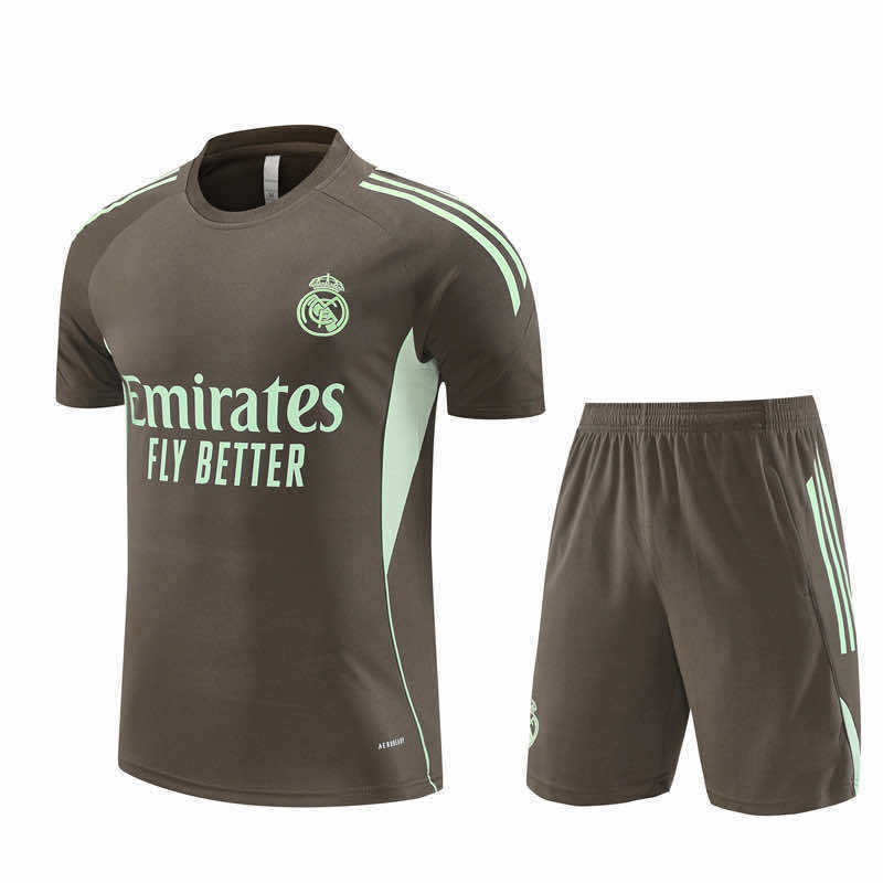2526 season Real Madrid CF Training clothes suit Short sleeve Fan version