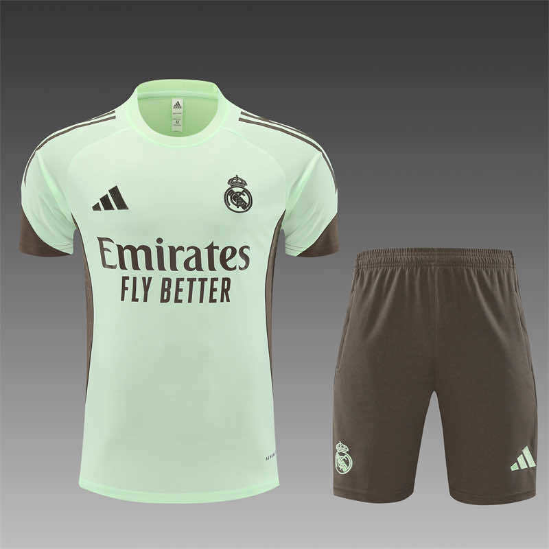 2526 season Real Madrid CF Training clothes suit Short sleeve Fan version