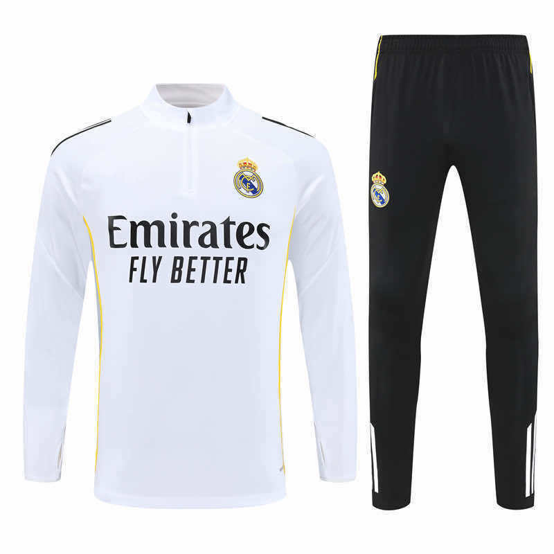 2526 season Real Madrid CF Half zip training suit set