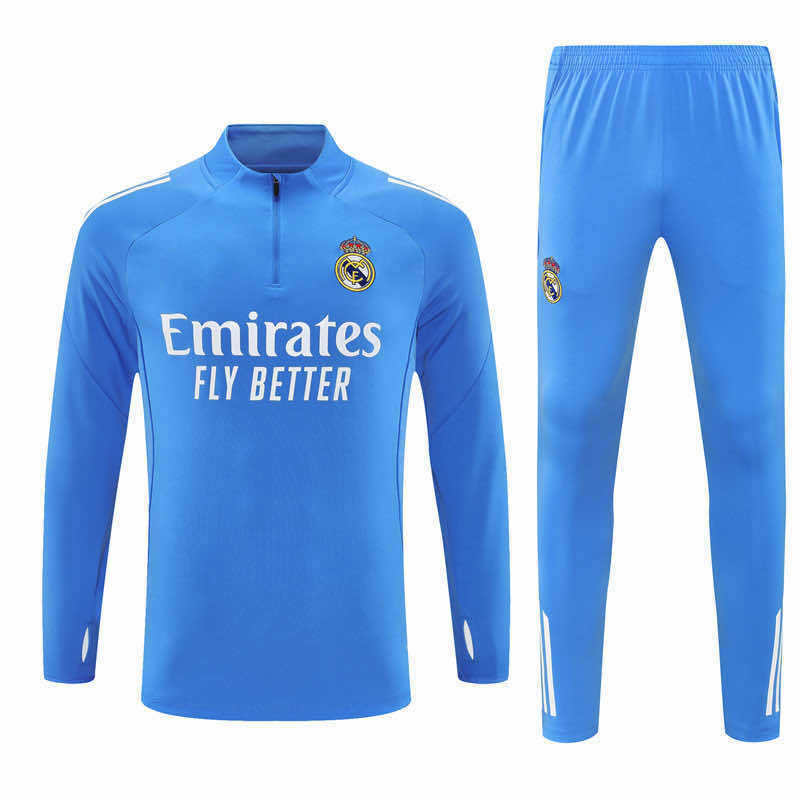 2526 season Real Madrid CF Half zip training suit set