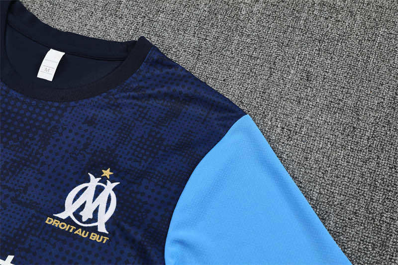 2526 season Olympique de Marseille Training clothes suit Short sleeve Fan version